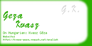 geza kvasz business card